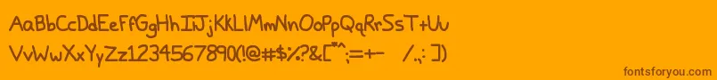 PapaGrape Font – Brown Fonts on Orange Background