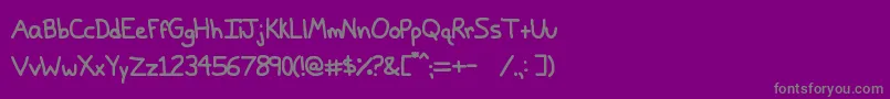 PapaGrape Font – Gray Fonts on Purple Background