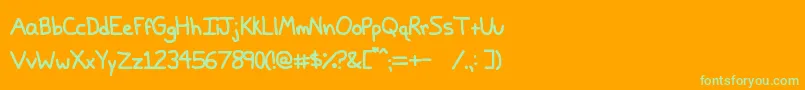 Шрифт PapaGrape – зелёные шрифты на оранжевом фоне