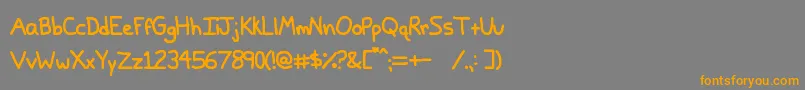 PapaGrape Font – Orange Fonts on Gray Background