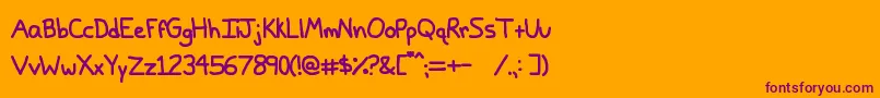 PapaGrape Font – Purple Fonts on Orange Background