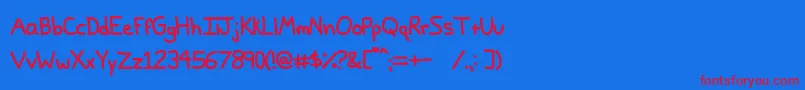 Шрифт PapaGrape – красные шрифты на синем фоне
