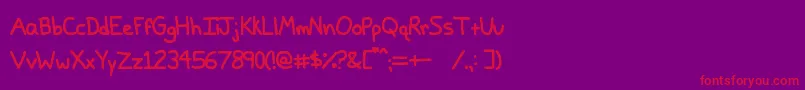 PapaGrape Font – Red Fonts on Purple Background