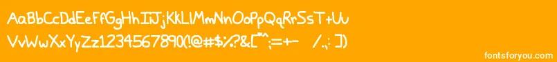 PapaGrape Font – White Fonts on Orange Background
