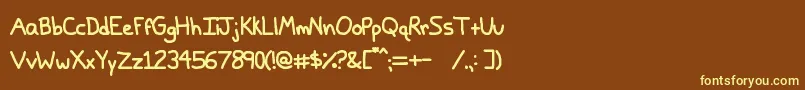 PapaGrape Font – Yellow Fonts on Brown Background