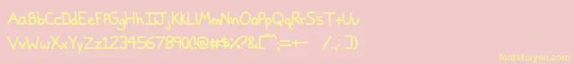 PapaGrape Font – Yellow Fonts on Pink Background