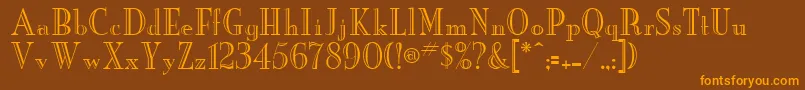 Yankee Font – Orange Fonts on Brown Background