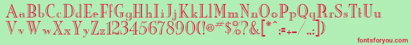 Yankee Font – Red Fonts on Green Background