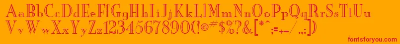 Yankee Font – Red Fonts on Orange Background