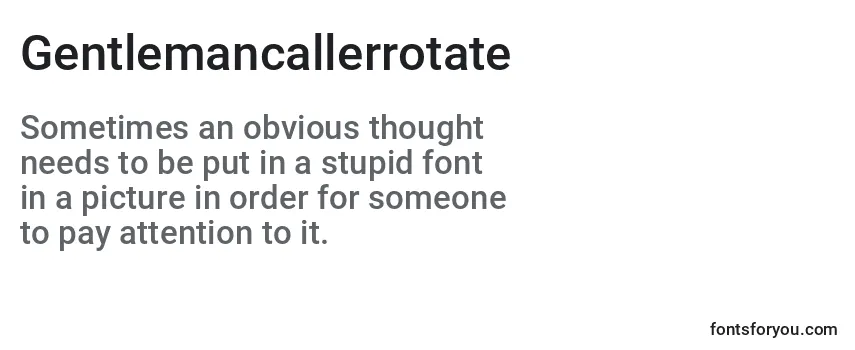 Gentlemancallerrotate Font