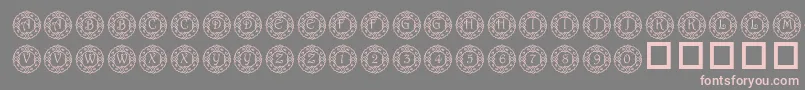 PfWreath Font – Pink Fonts on Gray Background