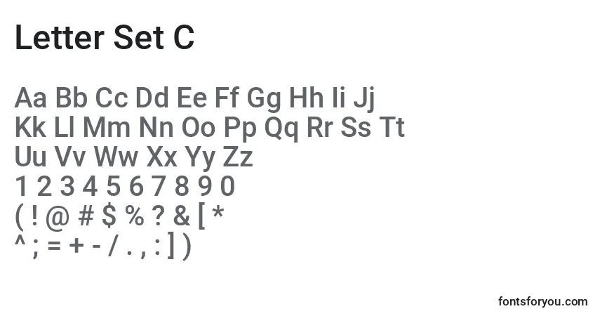 Letter Set Cフォント–アルファベット、数字、特殊文字