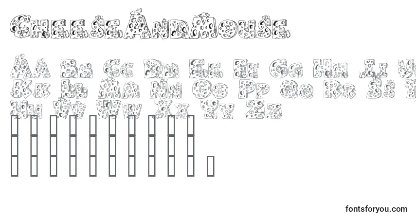 Schriftart CheeseAndMouse – Alphabet, Zahlen, spezielle Symbole