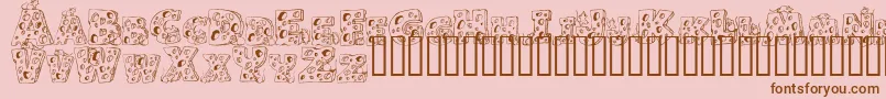 En savoir plus sur la police CheeseAndMouse Police CheeseAndMouse – polices brunes sur fond rose