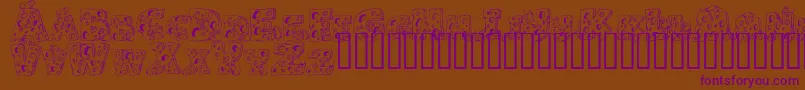 CheeseAndMouse Font – Purple Fonts on Brown Background