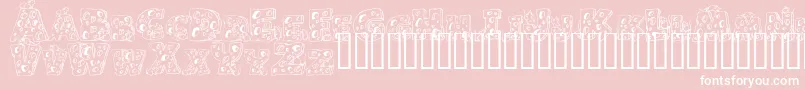 Weitere Informationen zur CheeseAndMouse-Schriftart CheeseAndMouse-Schriftart – Weiße Schriften auf rosa Hintergrund