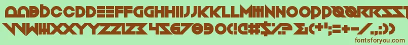 Toxico Font – Brown Fonts on Green Background