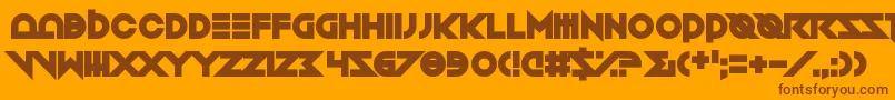 Toxico Font – Brown Fonts on Orange Background