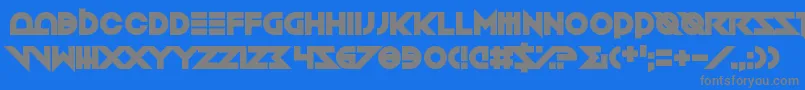 Toxico Font – Gray Fonts on Blue Background