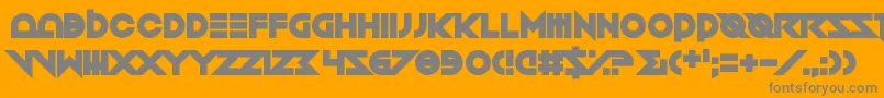 Toxico Font – Gray Fonts on Orange Background