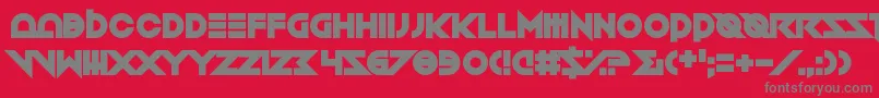 フォントToxico – 赤い背景に灰色の文字