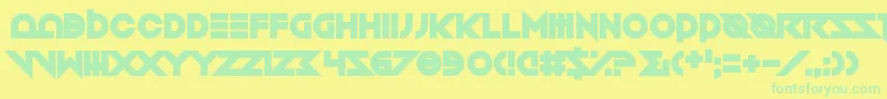 Шрифт Toxico – зелёные шрифты на жёлтом фоне