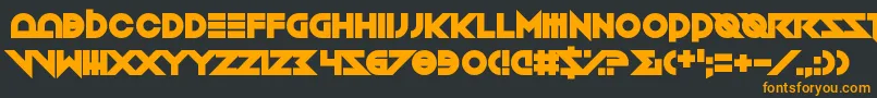 フォントToxico – 黒い背景にオレンジの文字