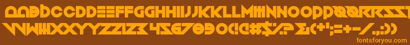 Шрифт Toxico – оранжевые шрифты на коричневом фоне