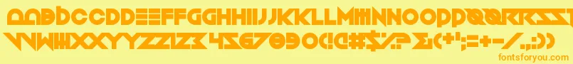 Toxico Font – Orange Fonts on Yellow Background