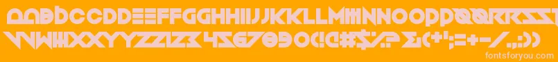 フォントToxico – オレンジの背景にピンクのフォント