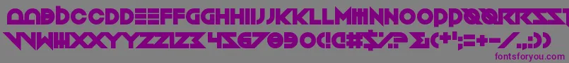 フォントToxico – 紫色のフォント、灰色の背景