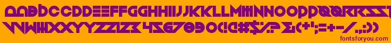 Toxico Font – Purple Fonts on Orange Background