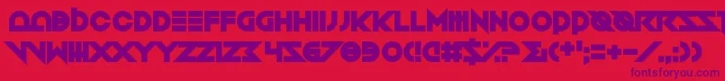 Toxico Font – Purple Fonts on Red Background