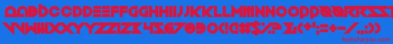 フォントToxico – 赤い文字の青い背景