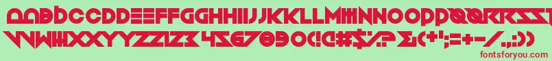 Шрифт Toxico – красные шрифты на зелёном фоне