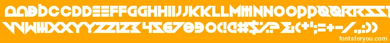 フォントToxico – オレンジの背景に白い文字