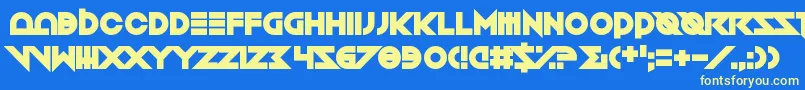 Toxico Font – Yellow Fonts on Blue Background