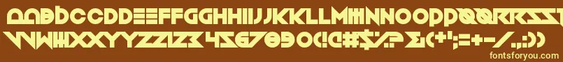 Шрифт Toxico – жёлтые шрифты на коричневом фоне
