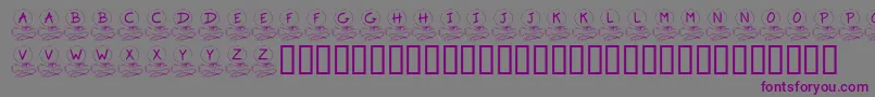 KrBalloon Font – Purple Fonts on Gray Background