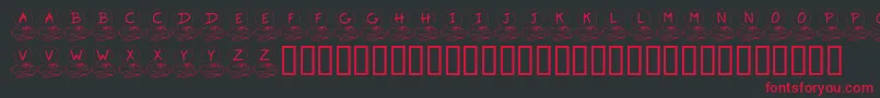 KrBalloon Font – Red Fonts on Black Background