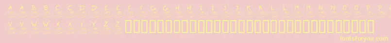 KrBalloon Font – Yellow Fonts on Pink Background