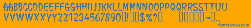 CfgeneraltaoRegular-Schriftart – Blaue Schriften auf orangefarbenem Hintergrund