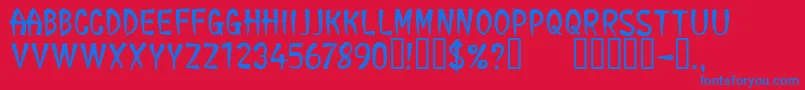 CfgeneraltaoRegular Font – Blue Fonts on Red Background