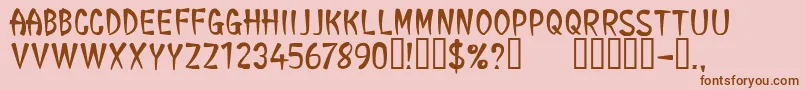 CfgeneraltaoRegular-Schriftart – Braune Schriften auf rosa Hintergrund