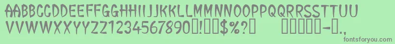 CfgeneraltaoRegular-Schriftart – Graue Schriften auf grünem Hintergrund