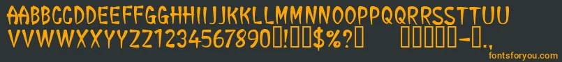Шрифт CfgeneraltaoRegular – оранжевые шрифты на чёрном фоне