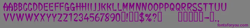 Weitere Informationen zur CfgeneraltaoRegular-Schriftart CfgeneraltaoRegular-Schriftart – Violette Schriften auf grauem Hintergrund