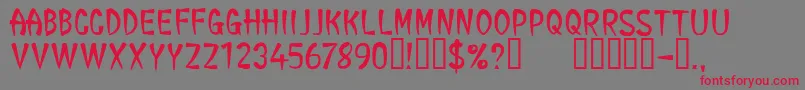 CfgeneraltaoRegular Font – Red Fonts on Gray Background