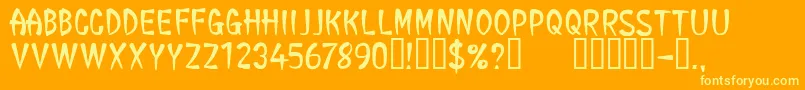 CfgeneraltaoRegular-Schriftart – Gelbe Schriften auf orangefarbenem Hintergrund