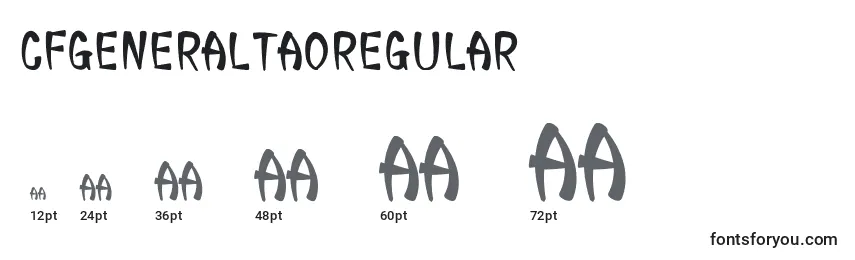 Размеры шрифта CfgeneraltaoRegular